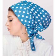 Ready-to-Wear Casual Dotted Jeans Turban with Tie Comfortable Cap for Women