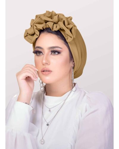 Gorgeous and Unique Line-Front Design Turban in Light Weight Crepe Fabric For Women
