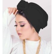 Women’s Front Cup Cake Chic Turban in Soft and Light Weight Crepe for Everyday Style and Ease