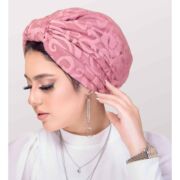 Basic Design in Joubert Emboridery Fabric Women’s Modern Turban One-Piece Headgear