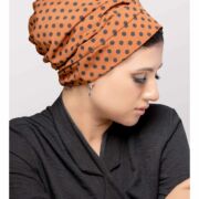 Women’s Light weight 2-Piece Dotted Straight Cut Turban with Collar Set in Soft Fabric