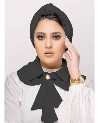 Two-Piece Women’s Artichoke Turban with Collar Set Modest Fashion Head Wrap with Collar