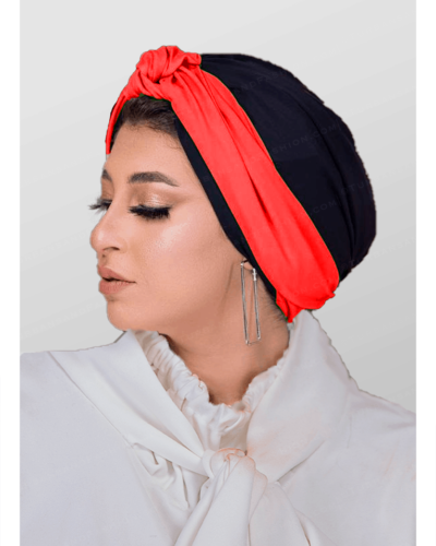 Swimming Turban with Fixed Red Ribbon
