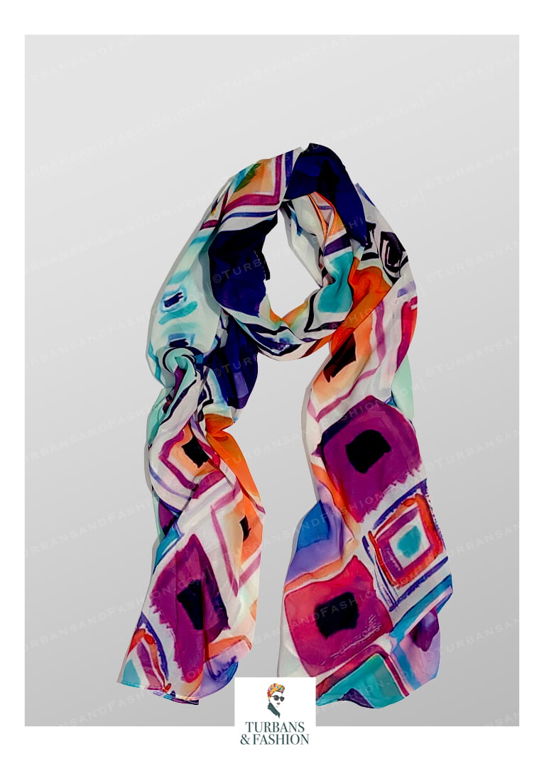 T&F Colorful Abstract Scarf
